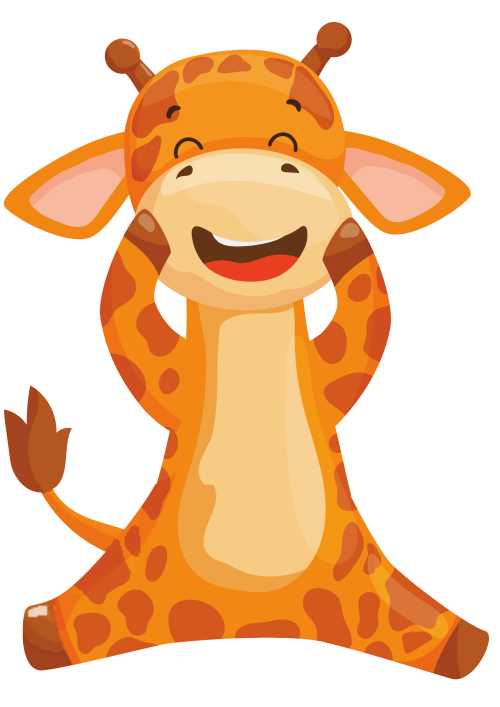 Radosna żyrafa
